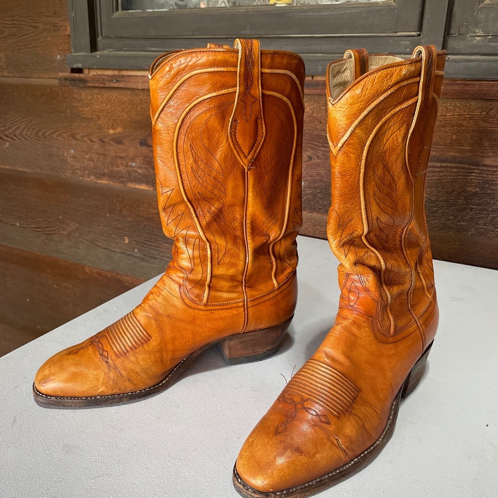 Dan Post Western Cowboy Boots Vintage Mens Size 11 D